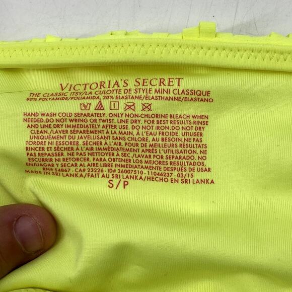 Victoria's Secret Neon Yellow the classic itsy fringe bikini bottoms - Picture 5 of 6